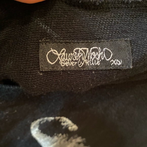 Peace sign appears painted in white. Thin over the head sweatshirt - Picture 3 of 12